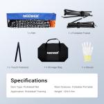 NEEWER 12ft Wide Pickleball Net, Small Portable Foldable Driveway Equipment Accessories for Indoor Outdoor Pickle Ball Training & Practice, No Tools Required, PB02N