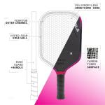 JOOLA Tyson McGuffin 3S 16mm Pickleball Paddle- Elongated Shape w/Shorter Handle. Charged Carbon Surface Technology for Power and Spin. NFC Chip Enabled and UPA-A Certified.
