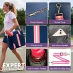 SPELIKO Cute Women's Pickleball Sling Bag Tote, Navy Striped