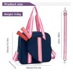 SPELIKO Cute Women's Pickleball Sling Bag Tote, Navy Striped