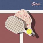 Sonix | USAPA Approved | Pickleball Paddles Set of 2 | Fiberglass Surface Pickle Ball Set with 2 Rackets, 4 Balls, & Bag | Cottage Floral