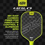 Selkirk Sport SLK Halo Control MAX Pickleball Paddle | Carbon Fiber Pickleball Paddles with a Rev-Core Power Polymer Core | Designed for Ultimate Spin & Consistency | Green