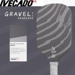 IVECADO Pickleball Paddle Edgeless - Carbon Micro-Particle Surface with High Grit & Spin, Thermoformed Pickle Ball Rackets Elongated Shape 16mm Honeycomb Core, Unibody Foam Injected