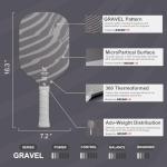 IVECADO Pickleball Paddle Edgeless - Carbon Micro-Particle Surface with High Grit & Spin, Thermoformed Pickle Ball Rackets Elongated Shape 16mm Honeycomb Core, Unibody Foam Injected