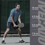 IVECADO Pickleball Paddle Edgeless - Carbon Micro-Particle Surface with High Grit & Spin, Thermoformed Pickle Ball Rackets Elongated Shape 16mm Honeycomb Core, Unibody Foam Injected
