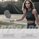 IVECADO Pickleball Paddle Edgeless - Carbon Micro-Particle Surface with High Grit & Spin, Thermoformed Pickle Ball Rackets Elongated Shape 16mm Honeycomb Core, Unibody Foam Injected