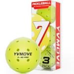 YVMOVE V40Pro Outdoor Pickleball Balls - Seamless Rotational Molding for Crack Resistance - USAPA Standard Bounce&Flight - Neon Green 40-Hole Pickleballs for Tournaments/Family Games (3-Pack/12-Pack)