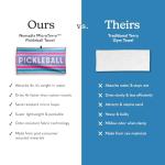 Nomadix Pickleball Towel, Microterry Quick-Dry Sweat and Sport Towel, Odor-Resistant, Ultra Absorbent, Sand and Hair Resistant, Lightweight Recycled Material, Durable, 30″×16″- Multi