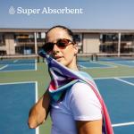 Nomadix Pickleball Towel, Microterry Quick-Dry Sweat and Sport Towel, Odor-Resistant, Ultra Absorbent, Sand and Hair Resistant, Lightweight Recycled Material, Durable, 30″×16″- Multi