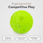 CRBN Pickleball - C40 Balls 6 Pack - Outdoor Pickleball Balls - Built for Durability & Precision - Roto-Molded 1-Piece Design