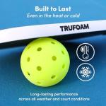 CRBN Pickleball - C40 Balls 6 Pack - Outdoor Pickleball Balls - Built for Durability & Precision - Roto-Molded 1-Piece Design