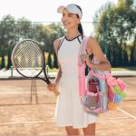 EdenRiver Pickleball Bag for Women Pickleball Backpack with Water Bottle Holder and Drawstring Mesh Bag for Pickle Ball Accessories (With Shoe Compartment)