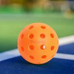 U-BRIO Pickleball Balls, 40 Holes Outdoor Pickleball Balls Orange 4 Pack High Bounce Stable Trajectory Stylish Durable Crack-Resistant Pickleballs.