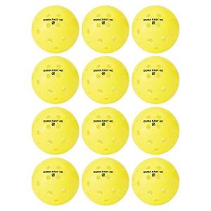Dura Fast 40 Pickleballs | Outdoor pickleball balls | Yellow | Dozen/Pack of 12 | USAPA Approved and Sanctioned for Tournament Play, Professional Perfomance