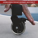 Dominator Standard Portable Pickleball Net - Indoor/Outdoor Regulation Pickleball Net - USAPA Compliant Pickleball Net on Wheels - System Includes Rolling Storage Bag & Locking Wheels