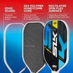 Selkirk Sport SLK Neo Graphite Pickleball Paddles Set of 2 | Designed in The USA | Complete Pickleball Set with 2 Pickle Ball Rackets, 3 Hybrid+ Balls, and SLK Sling Bag | Red & Blue