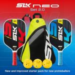 Selkirk Sport SLK Neo Graphite Pickleball Paddles Set of 2 | Designed in The USA | Complete Pickleball Set with 2 Pickle Ball Rackets, 3 Hybrid+ Balls, and SLK Sling Bag | Red & Blue