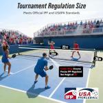 Patiassy Tournament-Grade Pickleball Net, IFP/USAPA Standards Regulation Size, Rust-Resistant Aluminum Frame with Hand-Crank Tension System for Semi-Permanent or Mobile Court Use