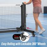 Patiassy Tournament-Grade Pickleball Net, IFP/USAPA Standards Regulation Size, Rust-Resistant Aluminum Frame with Hand-Crank Tension System for Semi-Permanent or Mobile Court Use