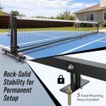 Patiassy Tournament-Grade Pickleball Net, IFP/USAPA Standards Regulation Size, Rust-Resistant Aluminum Frame with Hand-Crank Tension System for Semi-Permanent or Mobile Court Use