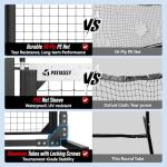 Patiassy Tournament-Grade Pickleball Net, IFP/USAPA Standards Regulation Size, Rust-Resistant Aluminum Frame with Hand-Crank Tension System for Semi-Permanent or Mobile Court Use