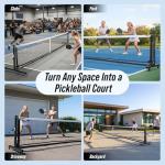 Patiassy Tournament-Grade Pickleball Net, IFP/USAPA Standards Regulation Size, Rust-Resistant Aluminum Frame with Hand-Crank Tension System for Semi-Permanent or Mobile Court Use