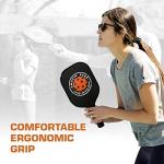 Amazin' Aces Classic Graphite Pickleball Paddle Set of 2 with 4 Official Balls - Lightweight Black Paddles Featuring Soft Nonslip Comfort Grip & Protective Portable Bag