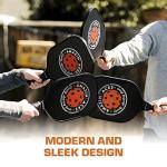 Amazin' Aces Classic Graphite Pickleball Paddle Set of 2 with 4 Official Balls - Lightweight Black Paddles Featuring Soft Nonslip Comfort Grip & Protective Portable Bag