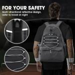G4Free Tennis Bag, Tennis Backpack for Women Men, Large Pickleball Bag, Holds 4 Rackets with Shoe Compartment, Grey, L, Casual Daypack
