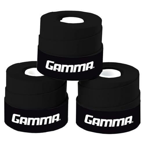 GAMMA Sports Supreme Overgrip for Tennis, Pickleball, Squash, Badminton, and Racquetball Racquets, 3 Count (Pack of 1), Black