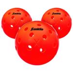 Franklin Sports Outdoor Pickleballs - X-40 Pickleball Balls - USA Pickleball (USAPA) Approved - 3 Pack Outside Pickleballs - Ember - US Open Ball