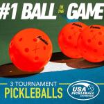 Franklin Sports Outdoor Pickleballs - X-40 Pickleball Balls - USA Pickleball (USAPA) Approved - 3 Pack Outside Pickleballs - Ember - US Open Ball