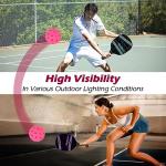 REAHOISY Outdoor Pickleball Balls 3/12/48 Pack, 40 Holes High Bounce Pickleballs, Durable Outside Pickle Ball for All Paddles & Courts - 3 Pack, Fuchsia