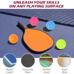 REAHOISY Outdoor Pickleball Balls 3/12/48 Pack, 40 Holes High Bounce Pickleballs, Durable Outside Pickle Ball for All Paddles & Courts - 3 Pack, Fuchsia