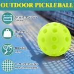 SAYAYA 50 Pack Outdoor Pickleball Balls Premium High Elasticity 40-Hole Pickleballs with Mesh Bag for Beginners, Advanced Players, Balanced, High Bounce True Flight, Tournament Play, Family Fun(Green)