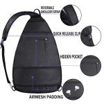LLYWCM Sports and Travel Sling Bag, Black
