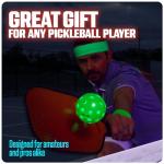 GlowCity LED Pickleball Set: Pack of 4 Glow in the Dark Pickleballs with 20 Hours of Glow Time - Great for Night Time Play
