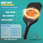 Pickleball Paddle,Pickleball Paddles-3K Raw Carbon Fiber Textured Surface with Great Grit & Spin,T700 Carbon Fiber Racket with Excellent Power,Control & Balance,USAPA Approved (Carbon-Black 16mm)