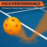 Warping Point Orange Indoor Pickleball Balls - 4 Pack