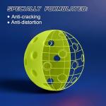 U-BRIO Pickleball Balls, 40 Holes Outdoor Pickleball Balls Green 4 Pack High Bounce Stable Trajectory Stylish Durable Crack-Resistant Pickleballs.