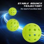 U-BRIO Pickleball Balls, 40 Holes Outdoor Pickleball Balls Green 4 Pack High Bounce Stable Trajectory Stylish Durable Crack-Resistant Pickleballs.