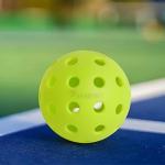 U-BRIO Pickleball Balls, 40 Holes Outdoor Pickleball Balls Green 4 Pack High Bounce Stable Trajectory Stylish Durable Crack-Resistant Pickleballs.