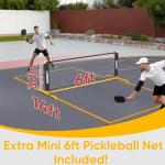 Portable Pickleball Rebounder Net with Kitchen Lines System, Tennis Ball Machines, Solo Training Net System for Dinks, Volleys & Drives, Accuracy Trainer with Carry Bag, for Backyard