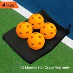Warping Point Orange Indoor Pickleball Balls - 4 Pack