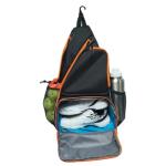 Alveroya Amber Orange Pickleball Sling Bag with Shoe Compartment for Men Women, Lightweight 2-3 Paddle Crossbody Backpack, Sports Bag with Water Bottle Pocket & Fence Hook