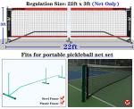 Pickle Ball Replacement Net 22ft x 3ft for Indoor and Outdoor Fits for Most Free-Standing Pickle Ball Frame Come with 4 Outdoor Pickle Balls (Net Only)