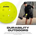 Franklin Sports X-40 Outdoor Pickleballs, Official Ball of USA Pickleball, APP Tour + US Open, Regulation Size (40)
