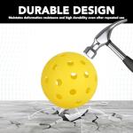 PICKLETECH Pickleball Balls 40 Pack, 40 Holes USAPA Approved Outdoor Pickleball Balls with Mesh Bag, High Bounce & True Flight, Durable Balanced Pickle Balls for Tournament Play, Yellow