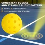 PICKLETECH Pickleball Balls 40 Pack, 40 Holes USAPA Approved Outdoor Pickleball Balls with Mesh Bag, High Bounce & True Flight, Durable Balanced Pickle Balls for Tournament Play, Yellow