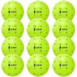 Srikel Outdoor Pickleballs - USAPA Approved Pickleball Balls, Seamless Roto-Molded Design for Durability, 12 Pack Green, Crack-Resistant 40-Hole Pickle Balls for Beginner Intermediate Pro Player